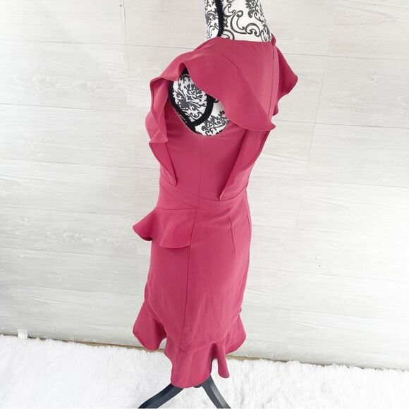 Anthropologie ML Monique Lhuillier Asymmetrical Ruffle Dress - Picture 6 of 10